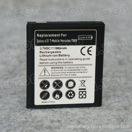 3.7V 1980mAh Battery For Samsung Galaxy S2 LTE T-Mobile T989 Hercules